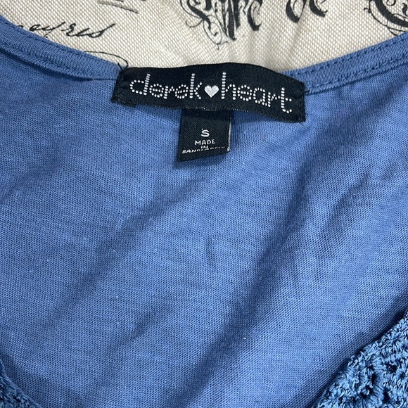 Derek Heart Knit Lace Trim Long Sleeve Peasant Top - Picture 3 of 6